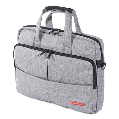 Swiss Mobility Sterling Slim Briefcase, Fits Devices Up to 15.6", Polyester, 3 x 3 x 11.75, Gray (SWZEXB1068SMGRY)