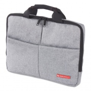 Swiss Mobility Sterling Slim Briefcase, Fits Devices Up to 14.1", Polyester, 1.75 x 1.75 x 10.25, Gray (EXB1071SMGRY)