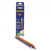 Prang Duo-Color Colored Pencil Sets, 3 mm, Assorted Lead/Barrel Colors, 6/Pack (22106)