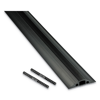D-Line Medium-Duty Floor Cable Cover, 2.63" Wide x 30 ft Long, Black (DLNFC68B9M)