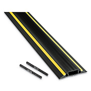 D-Line Medium-Duty Floor Cable Cover, 3.25" Wide x 30 ft Long, Black (DLNFC83H9M)