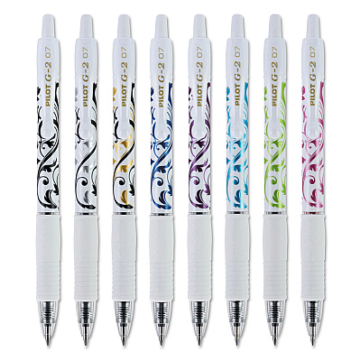 Pilot G2 Fashion Premium Gel Pen, Retractable, Fine 0.7 mm, Five Assorted Ink and Barrel Colors, 5/Pack (PIL31392)