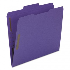 Smead Top Tab Colored Fastener Folders, 2 Fasteners, Letter Size, Purple Exterior, 50/Box (13040)