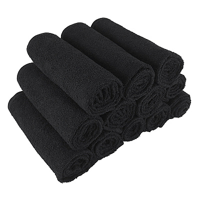 Cotton Salon Towel 16x28 Black, Case Of 144 (BB-1628-3BLK-CS)