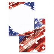 Astrodesigns Pre-Printed Paper, 28 lb Bond Weight, 8.5 x 11, Stars and Stripes, 100/Pack (91254)