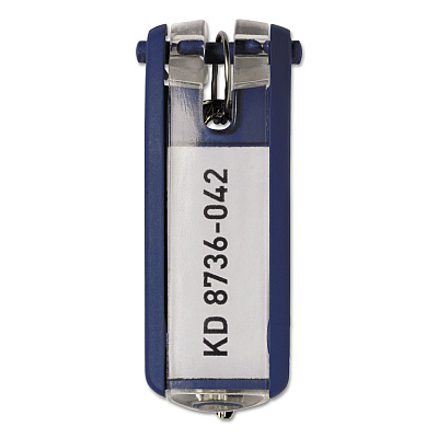 Durable Tags for Locking Key Cabinets, Plastic, 1.13 x 2.75, Dark Blue, 6/Pack (DBL195707)