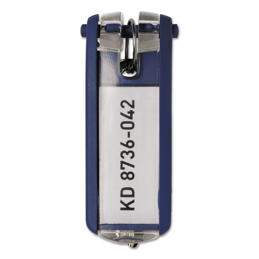 Durable Tags for Locking Key Cabinets, Plastic, 1.13 x 2.75, Dark Blue, 6/Pack (DBL195707)