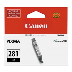 Canon 2091C001 (CLI-281) ChromaLife100+ Ink, 750 Page-Yield, Black