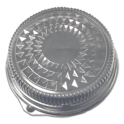 Durable Packaging Dome Lids for 16" Cater Trays, 16" Diameter x 2.5"h, Clear, Plastic, 50/Carton (16DL)