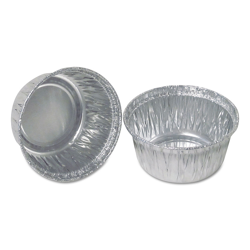 Durable Packaging Aluminum Round Containers, 4 oz, 3" Diameter x 1.56"h, Silver, 1,000/Carton (DPK140030)