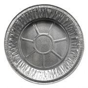 Durable Packaging Aluminum Pie Pans, Medium, 27.6 oz, 9" Diameter x 1"h, Silver, 500/Carton (200030)