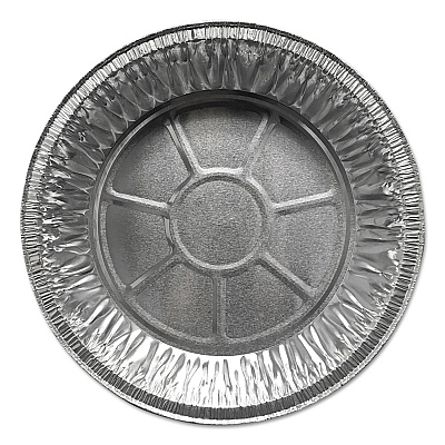 Durable Packaging Aluminum Pie Pans, Medium, 27.6 oz, 9" Diameter x 1"h, Silver, 500/Carton (DPK200030)