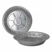 Durable Packaging Aluminum Pie Pans, Deep, 32.7 oz, 9" Diameter x 1.31", Silver, 500/Carton (210040)