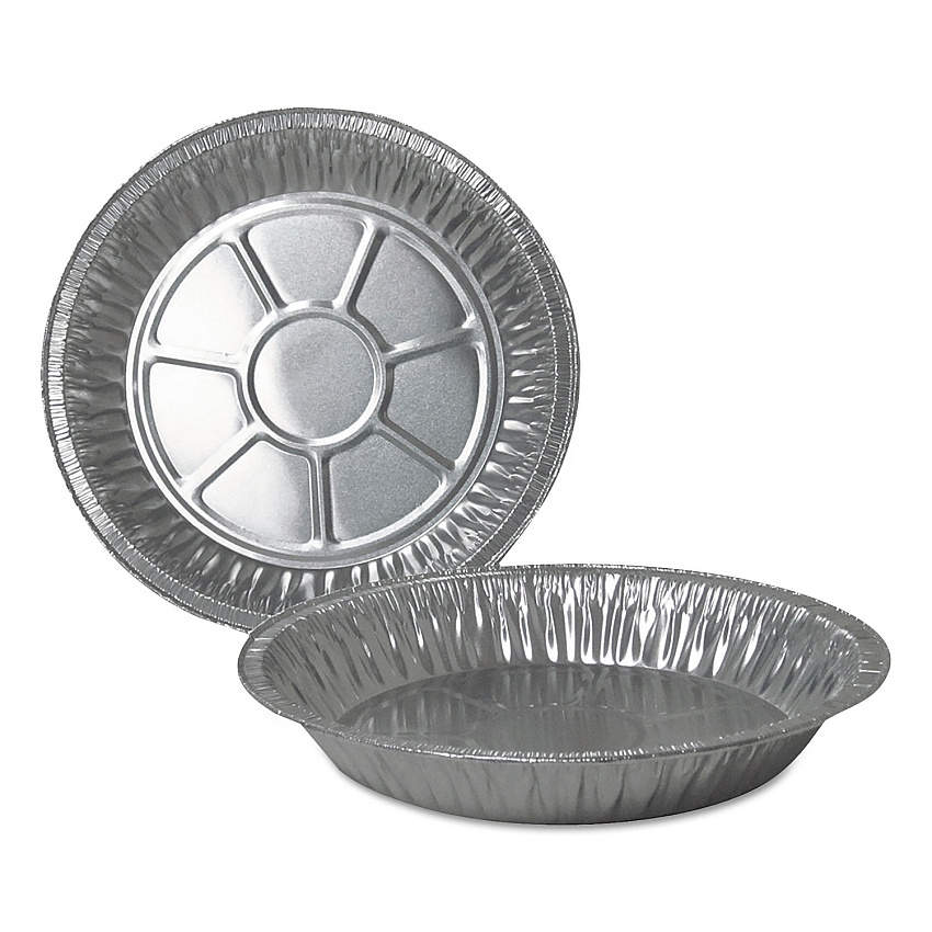 Durable Packaging Aluminum Pie Pans, Deep, 32.7 oz, 9" Diameter x 1.31", Silver, 500/Carton (DPK210040)