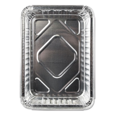 Durable Packaging Aluminum Closeable Containers, 1.5 lb Oblong, 8.69 x 6.13 x 1.56, Silver, 500/Carton (23030500)