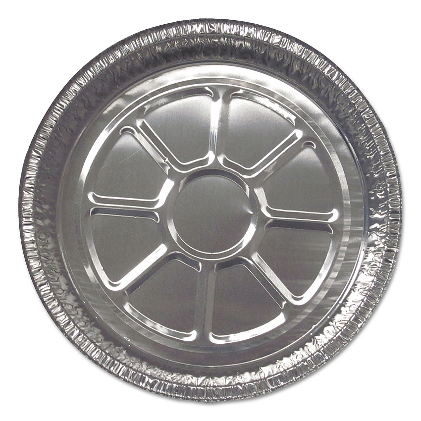 Durable Packaging Aluminum Closeable Containers, Round, 8" Diameter x 1.56"h, Silver, 500/Carton (DPK28030500)