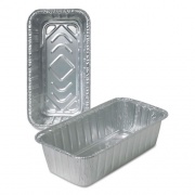 Durable Packaging Aluminum Loaf Pans, 2 lb, 8.69 x 4.56 x 2.38, 500/Carton (510035)
