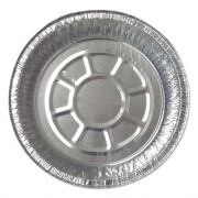 Durable Packaging Aluminum Round Containers, 22 Gauge, 24 oz, 7" Diameter x 1.75"h, Silver, 500/Carton (527500)