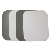 Durable Packaging Flat Board Lids, For 1 lb Oblong Pans, Silver, Paper, 1,000 /Carton (L2201000)
