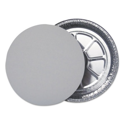 Durable Packaging Flat Board Lids for 9" Round Containers, Silver, Paper, 500 /Carton (L290500)