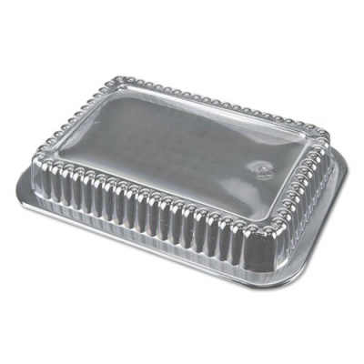 Durable Packaging Dome Lids for 1.5 lb Oblong Containers, 6.56 x 4.63 x 2, Clear, Plastic, 500/Carton (P245500)
