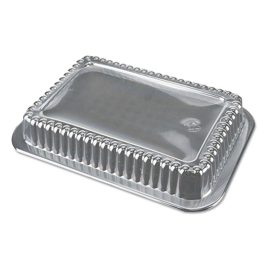 Durable Packaging Dome Lids for 1.5 lb Oblong Containers, 6.56 x 4.63 x 2, Clear, Plastic, 500/Carton (DPKP245500)