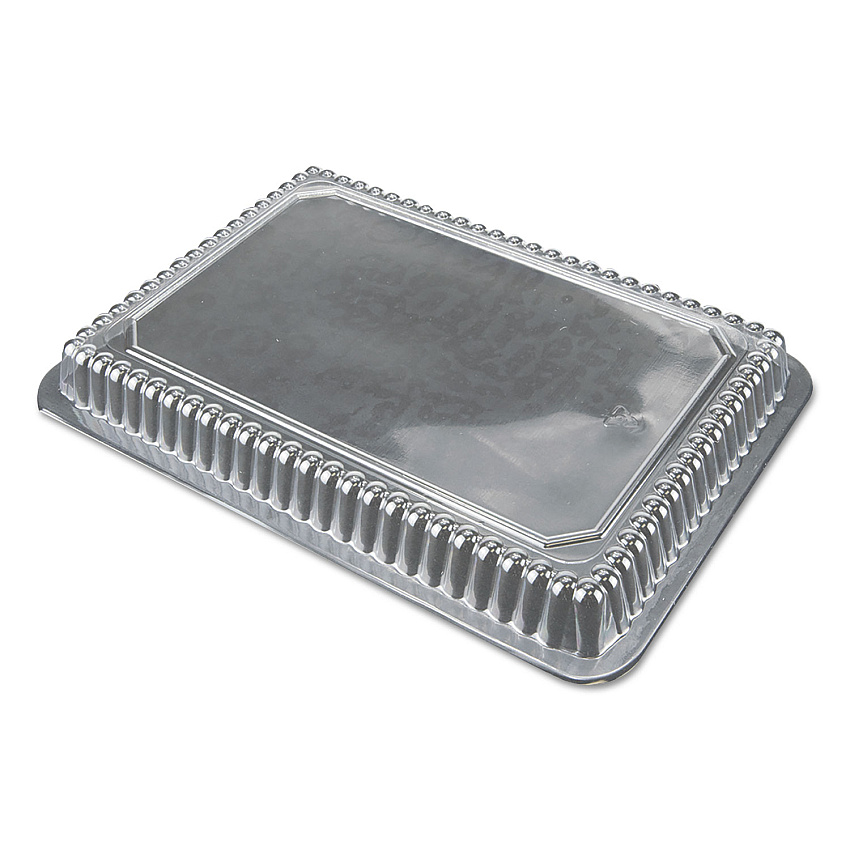 Durable Packaging Dome Lids for 1.5 lb, 2 lb and 2.25 lb Oblong Containers, 7.94 x 5.44, Clear, Plastic, 500/Carton (DPKP250500)