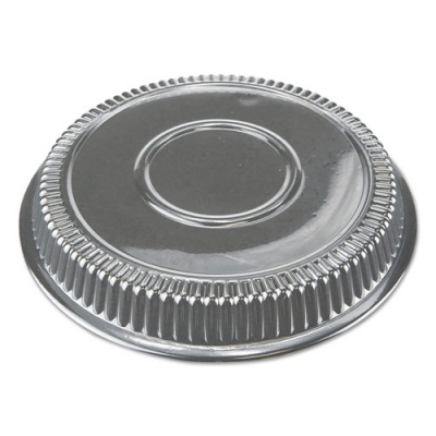 Durable Packaging Dome Lids for 9" Round Containers, 9" Diameter x 1"h, Clear, Plastic, 500/Carton (P290500)