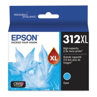 Epson T312XL220-S (312XL) Claria High-Yield Ink, 830 Page-Yield, Cyan