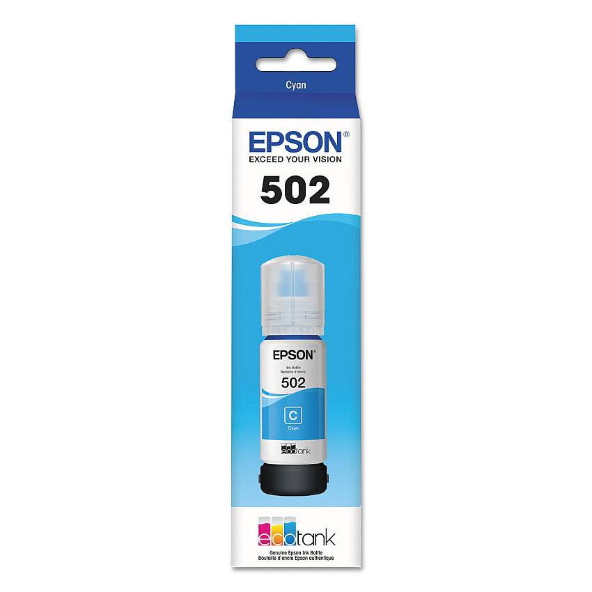 Epson T502220-S (502) Ink, 6,000 Page-Yield, Cyan
