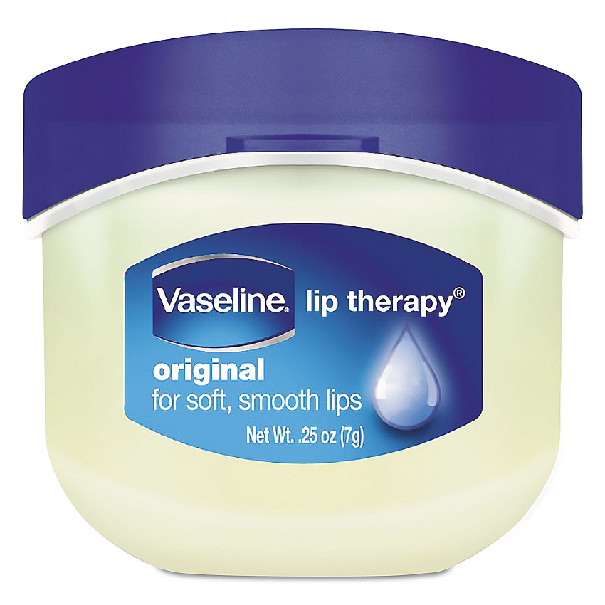 Vaseline Lip Therapy, Original, 0.25 oz, Plastic Flip-Top Container, 32/Carton (UNI20677CT)