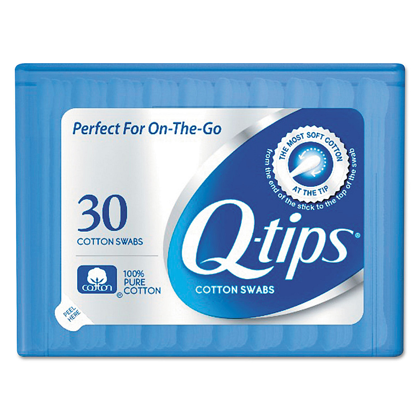 Q-tips Cotton Swabs, 30/Pack, 36 Packs/Carton (UNI22127)