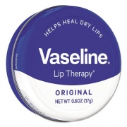 Vaseline Lip Therapy, Original, 0.6 oz, Mini Tin, 12/Carton (53647CT)