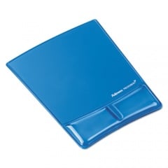 Fellowes Gel Wrist Support with Attached Mouse Pad, 8.25 x 9.87, Blue (9182201)