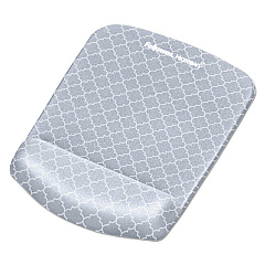 Fellowes PlushTouch Mouse Pad with Wrist Rest, 7.25 x 9.37, Lattice Design (9549701)