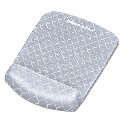 Fellowes PlushTouch Mouse Pad with Wrist Rest, 7.25 x 9.37, Lattice Design (9549701)
