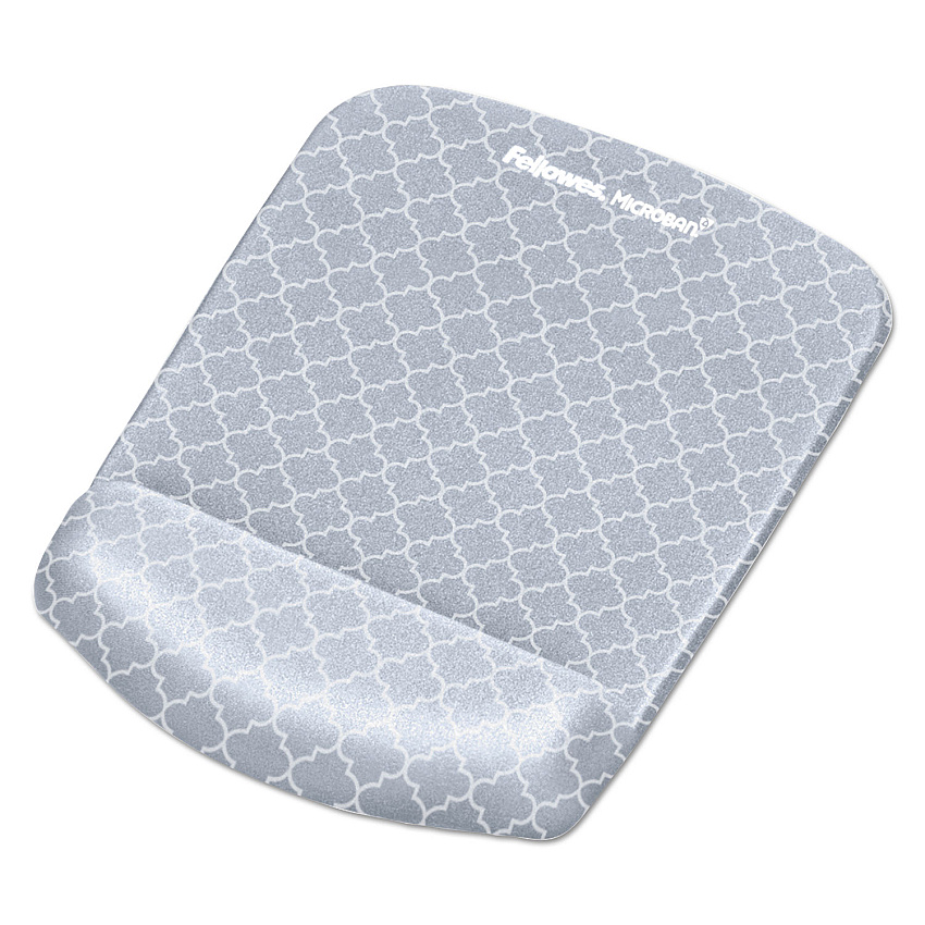 Fellowes PlushTouch Mouse Pad with Wrist Rest, 7.25 x 9.37, Lattice Design (9549701)
