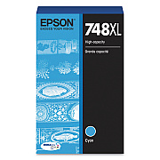 Epson T748XL220 (748XL) DURABrite Pro High-Yield Ink, 4000 Page-Yield, Cyan