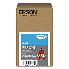 Epson T748XXL220 (748XXL) DURABrite Pro Extra High-Yield Ink, 7000 Page-Yield, Cyan