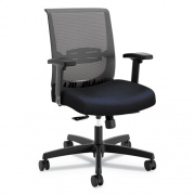 HON Convergence Mid-Back Task Chair, Synchro-Tilt and Seat Glide, Supports Up to 275 lb, Navy Seat, Black Back/Base (CMY1ACU98)
