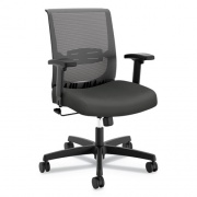 HON Convergence Mid-Back Task Chair, Swivel-Tilt, Supports Up to 275 lb, 16.5" to 21" Seat Height, Iron Ore Seat, Black Back/Base (CMZ1ACU19)