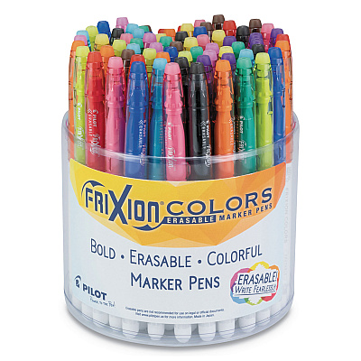 Pilot FriXion Colors Erasable Porous Point Pen, Stick, Bold 2.5 mm, 12 Assorted Ink and Barrel Colors, 72/Pack (PIL85030)