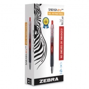 Zebra Sarasa Dry Gel X30 Gel Pen, Retractable, Medium 0.7 mm, Red Ink, Red Barrel, 12/Pack (47130)