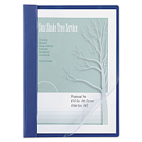 ACCO Clear Front Vinyl Report Cover, Prong Fastener, 0.5" Capacity,  8.5 x 11, Clear/Blue (ACC26102)