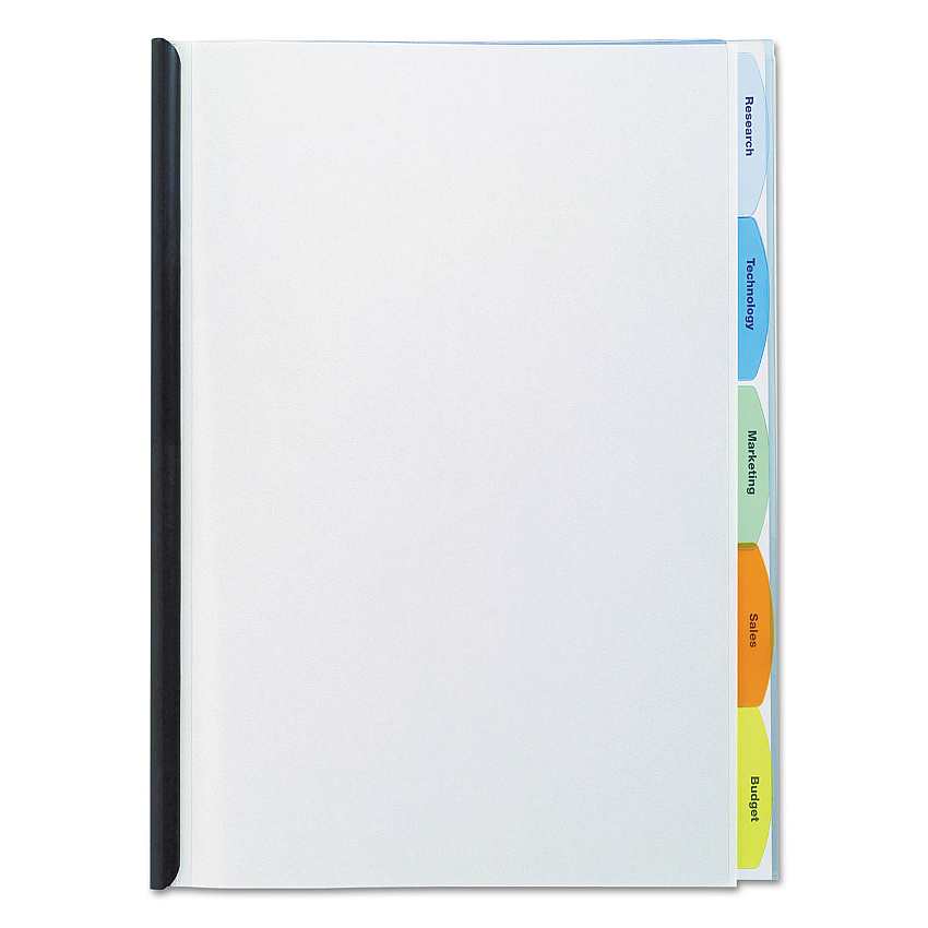 GBC View-Tab Report Cover, Grooved Sliding Bar, 8.5 x 11, Clear/Clear (GBC55766)