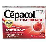 Cepacol Extra Strength Sore Throat Lozenge, Cherry, 16/Box, 24 Boxes/Carton (RAC71016CT)