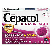 Cepacol Sore Throat and Cough Lozenges, Mixed Berry, 16/Pack, 24 Packs/Carton (RAC74016CT)