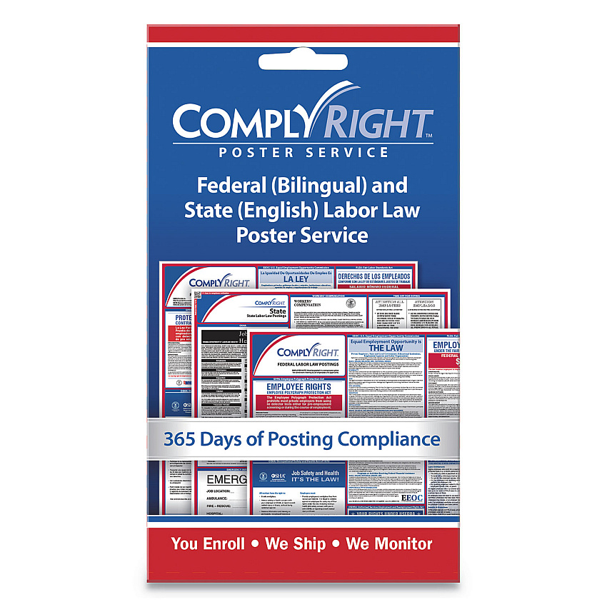 ComplyRight Labor Law Poster Service, "State Labor Law", 4 x 7 (COS098434)