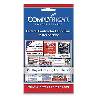 ComplyRight Labor Law Poster Service, "Federal Contractor Labor Law", 4 x 7 (COS098435)