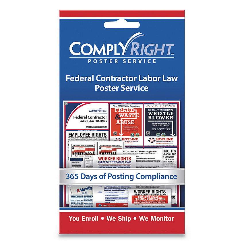 ComplyRight Labor Law Poster Service, "Federal Contractor Labor Law", 4 x 7 (COS098435)